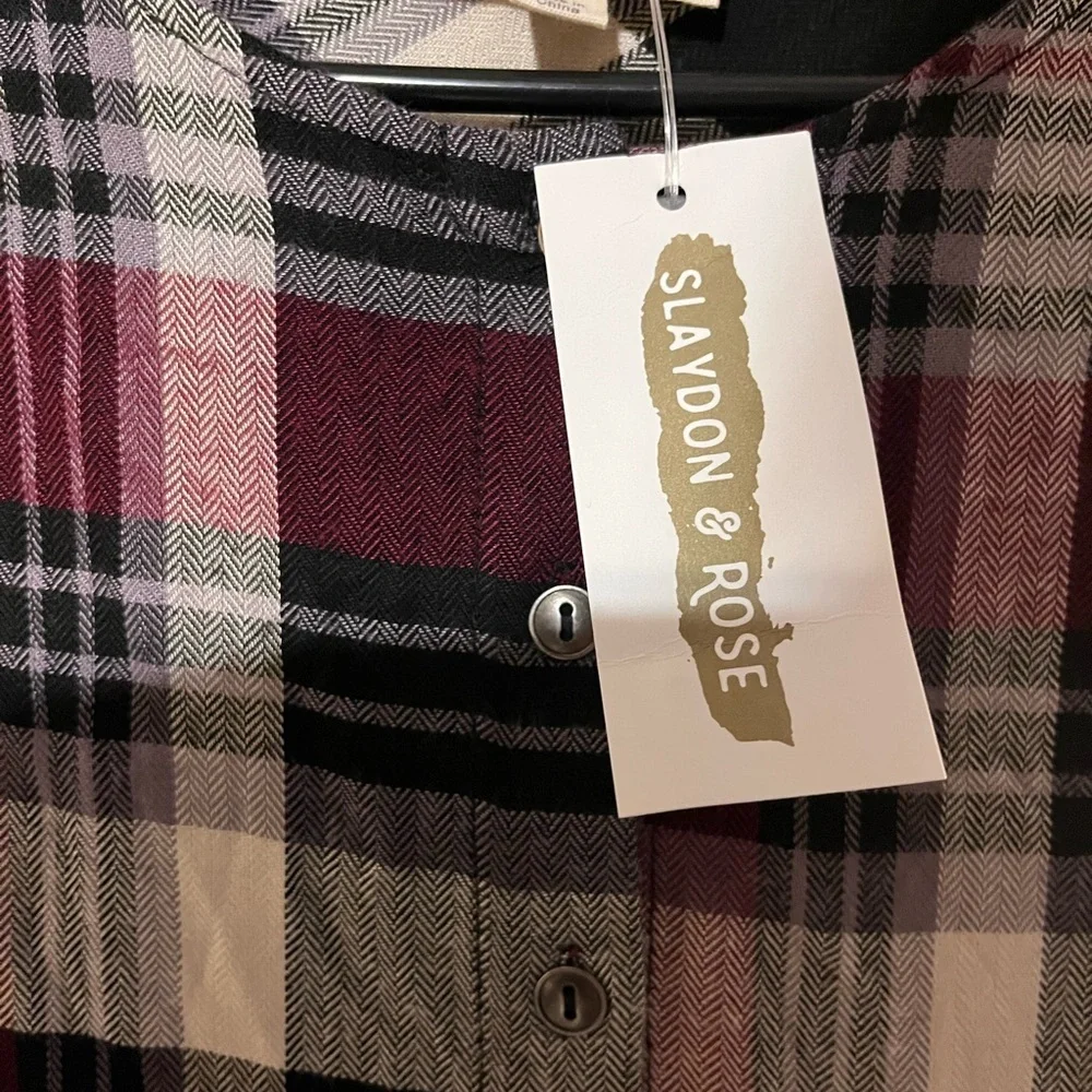 Orange Creek Checkered Button-Up dress